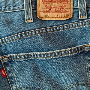 Levi's 505  SIZE 38W 30L Men's Straight Leg Blue Jeans regular fit